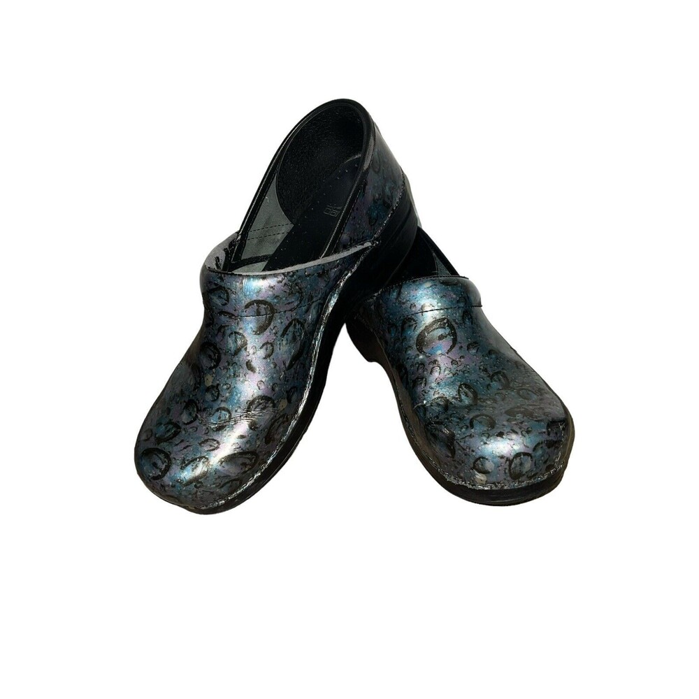 Dansko Professional Nursing Clogs Blue Water Bubbles Size EUR 41 US 10.5-11